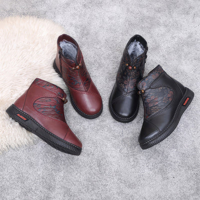 Zapatos de mujer de piel y algodón- TU ESENCIA