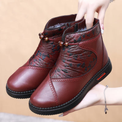 Zapatos de mujer de piel y algodón- TU ESENCIA
